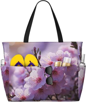 Beach Tote Bag for Women Oversized Travel Weekender Bags Vinyl Records Waterproof Pool Bag Beach Accessories