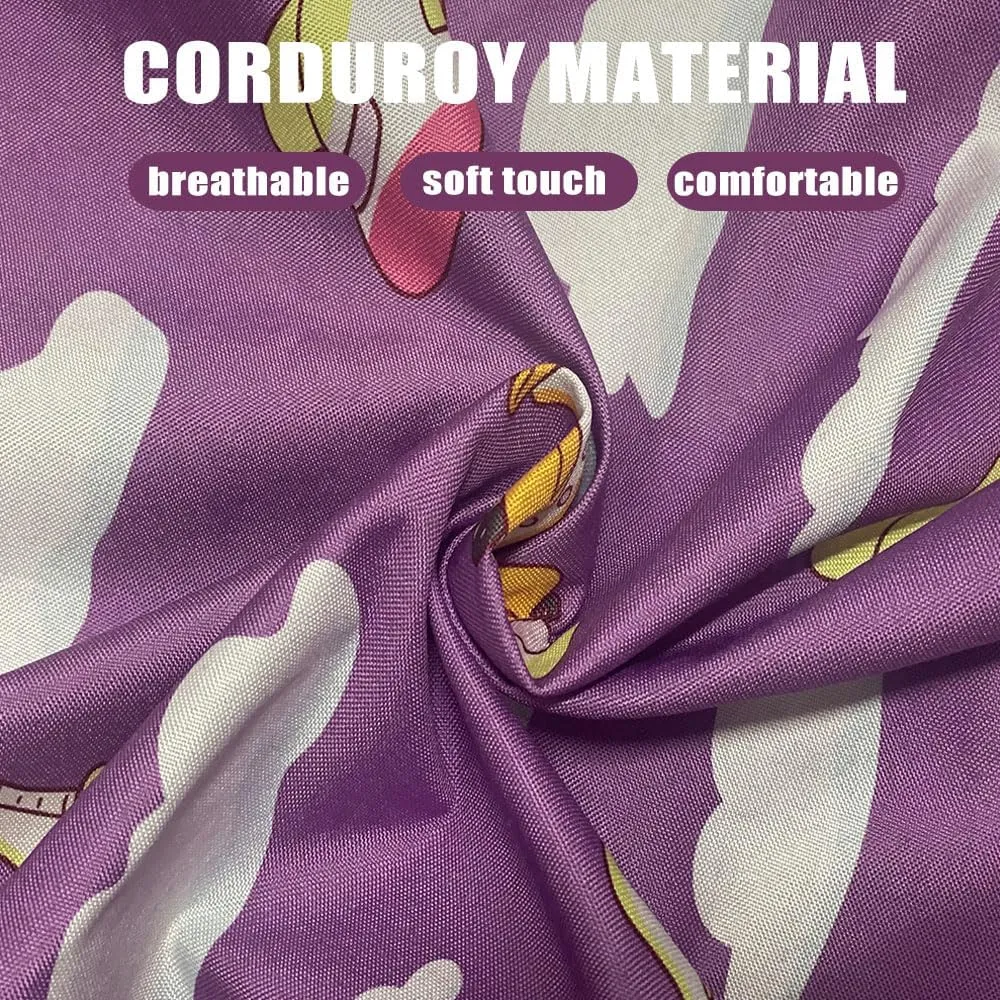 Bean Bag Chair Cover for Kids Adults (No Filler), 3D Starry Sky Soft Lazy Sofa Bed Cover Washable Oversized Storage Bean Bag Cover for Living Room, Indoor, Outdoor (Purple,L)