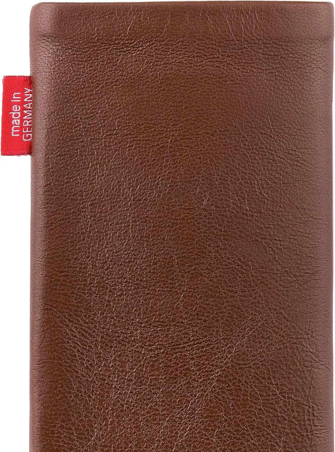 Beat Brown Custom Tailored Sleeve for Mobistel Cynus E1. Fine Nappa Leather Pouch with Integrated Microfibre Lining for Display Cleaning