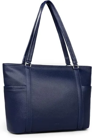 befen Genuine Leather Work Tote Bag for Women Laptop Shoulder Bags Womens Travel Purses Satchel Handbags with Compartments