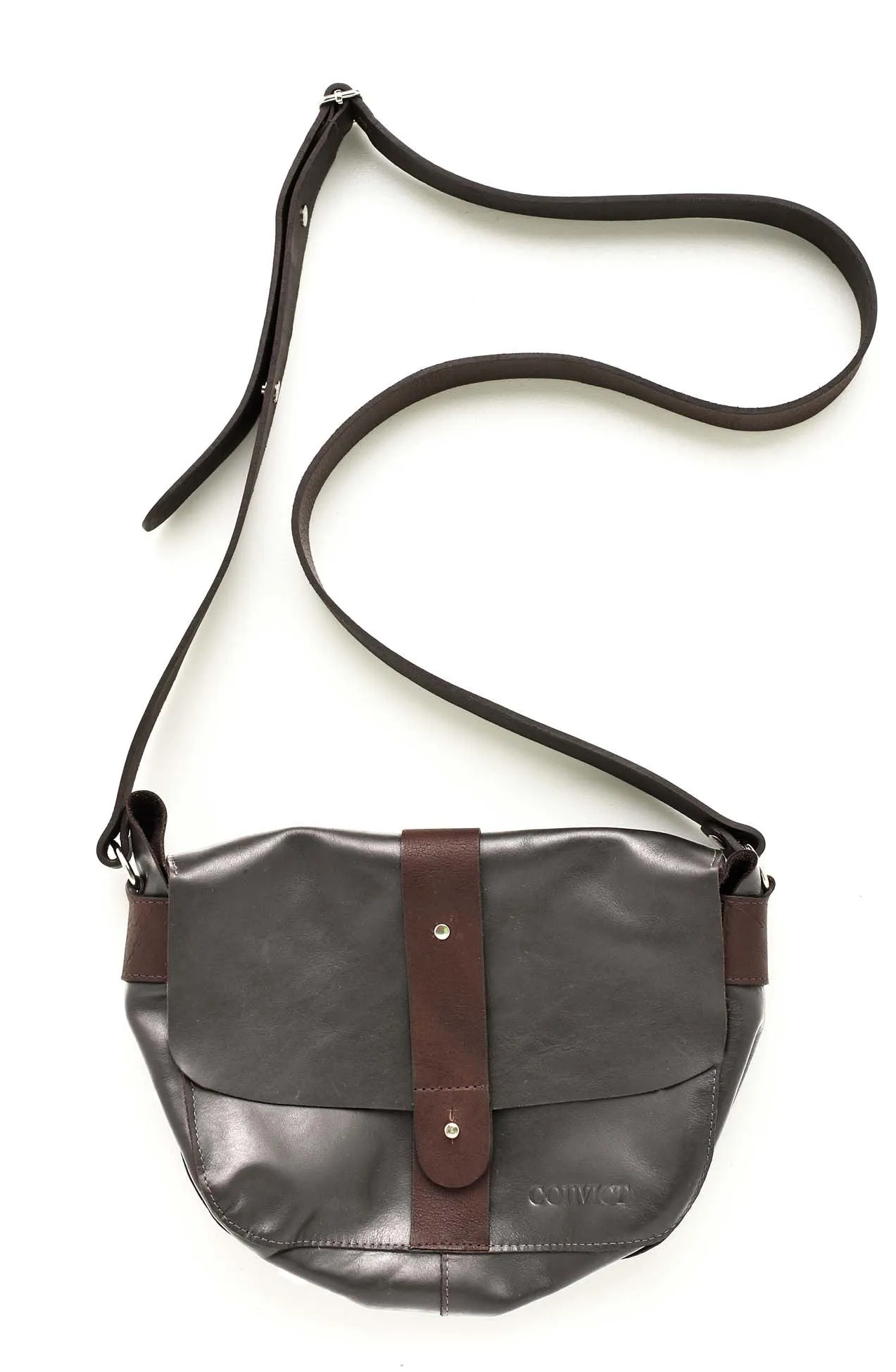 Betsey Satchel Grey Leather