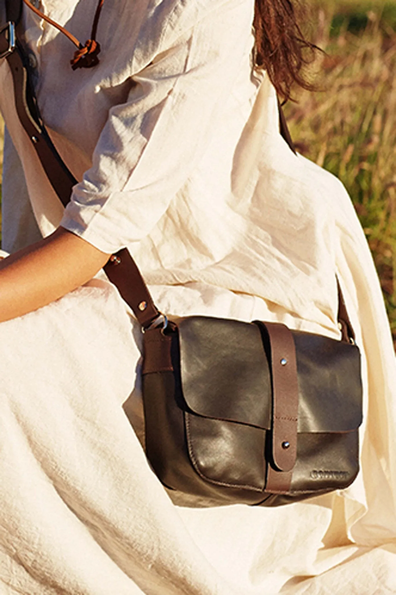 Betsey Satchel Grey Leather