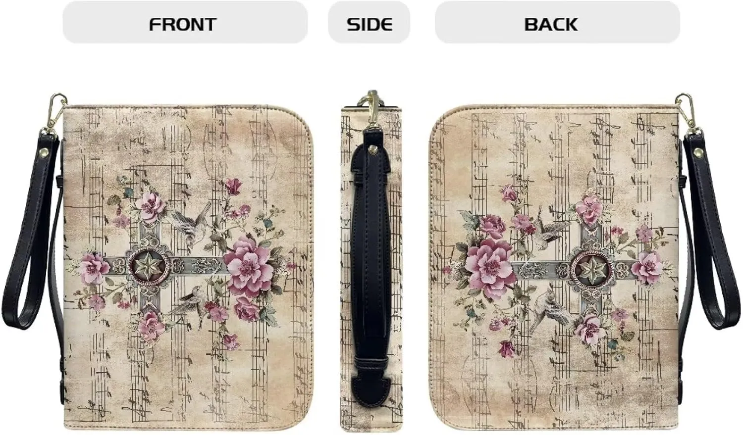 Bible Cover Bible Case for Women Print Bible Case Bible Bag Portable Book Cover Bible Carrying Case for Study