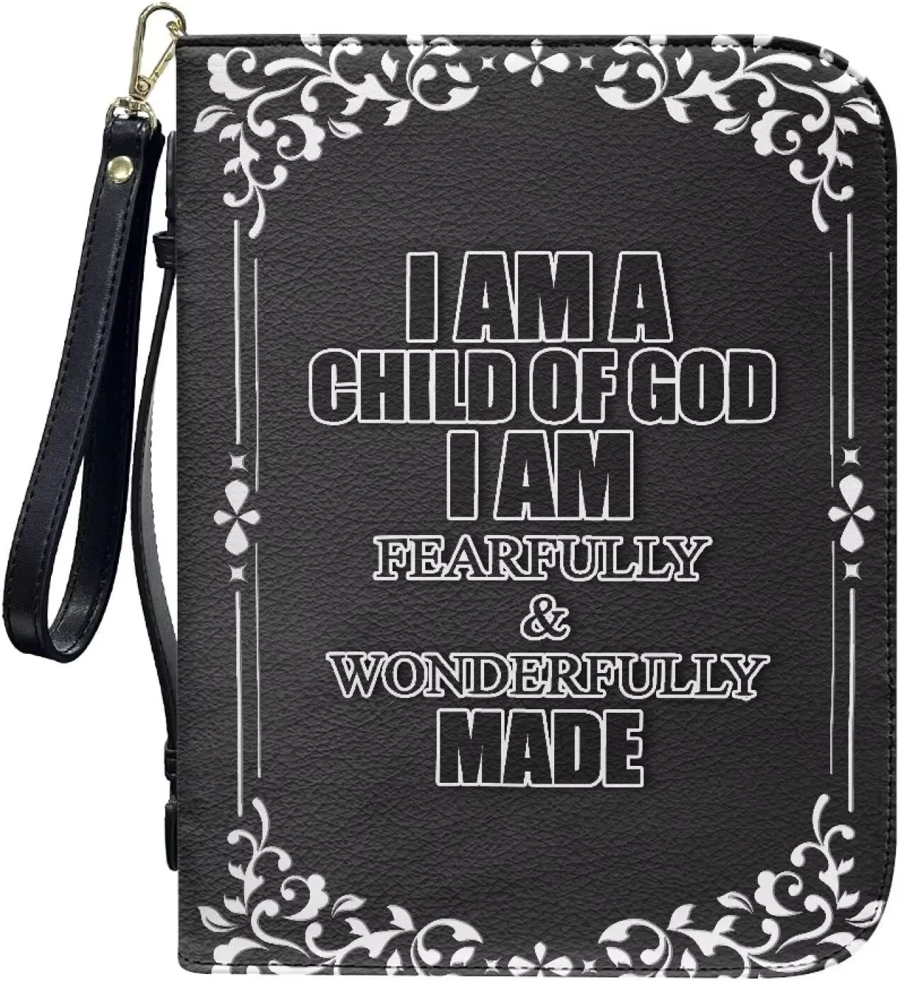 Bible Cover for Women Leather Carrying Book Case Church Bag for Bible Accessories with Handle and Ribbon