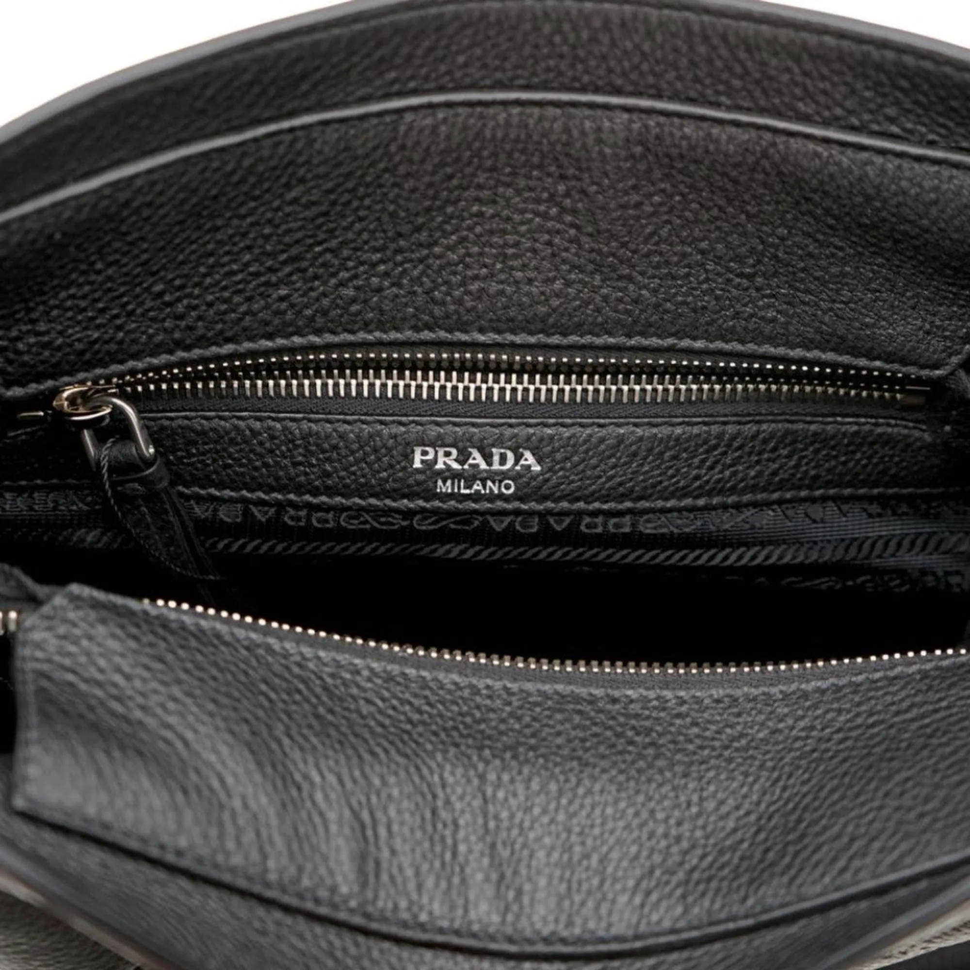 Black Bag Strap Vitello Crossbody Wide selection Phenix Prada Leather Web Robust Bucket