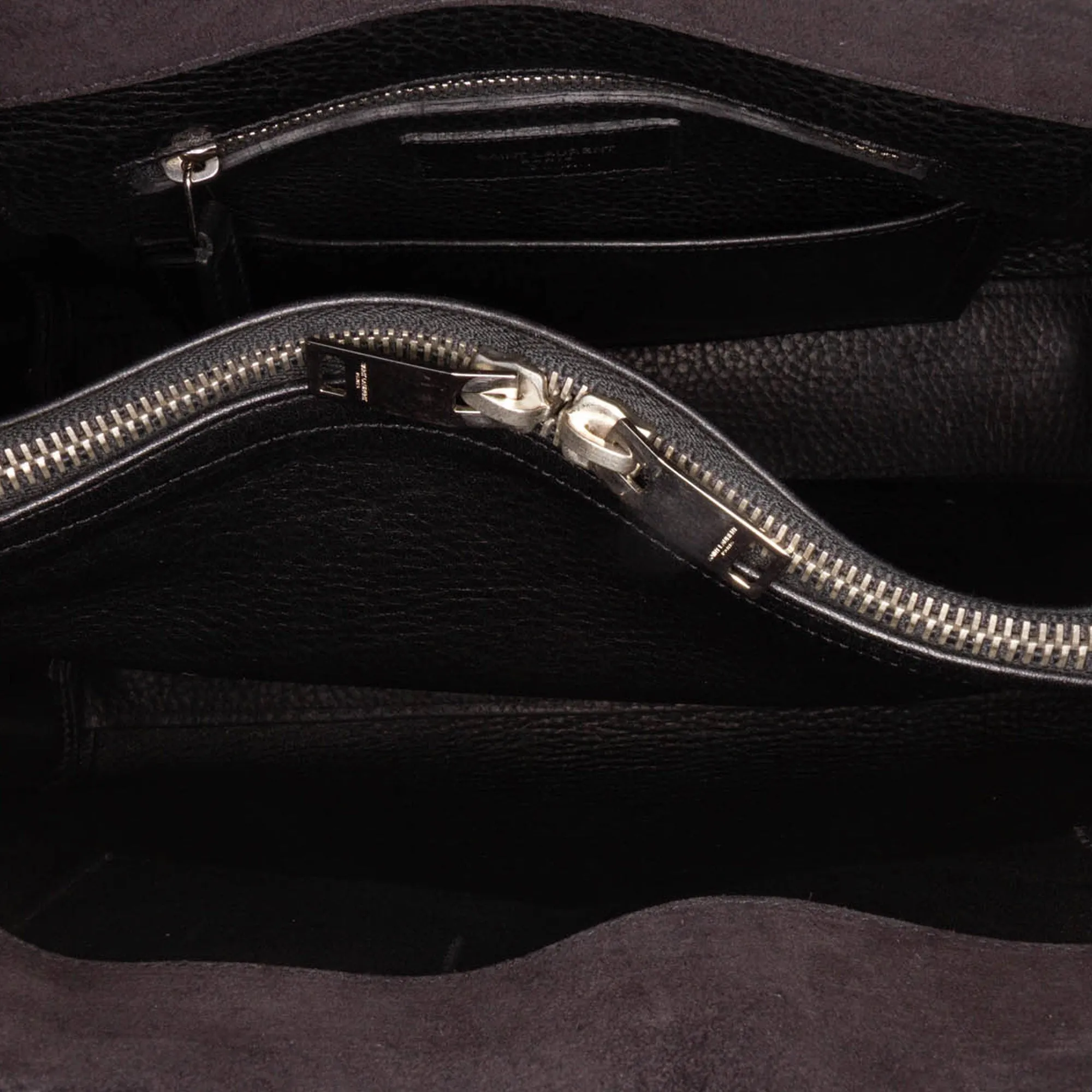 Black Saint Laurent Small Suede Sac De Jour Satchel