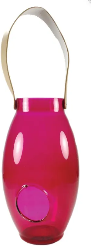 Blossom Bucket Glass Candle Hanger, Pink