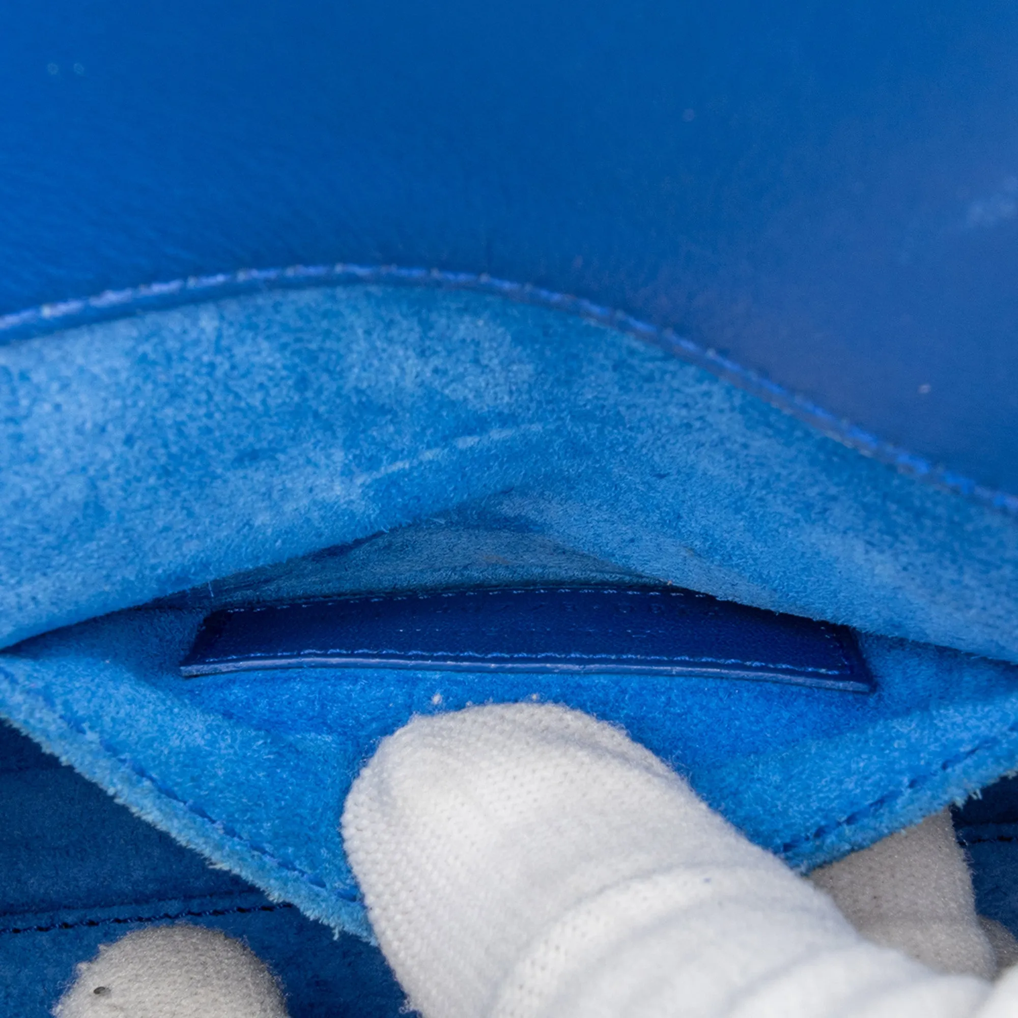 Blue Saint Laurent Nano Leather Sac De Jour Satchel