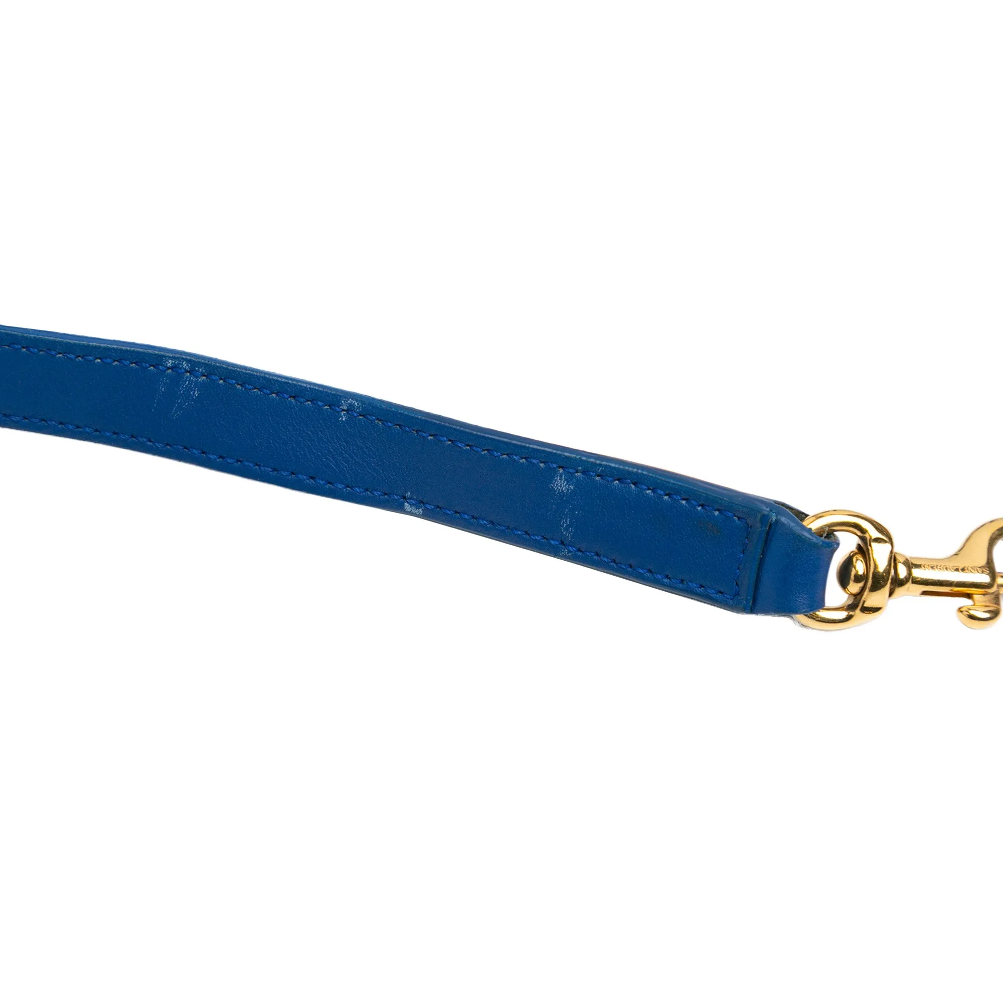 Blue Saint Laurent Nano Leather Sac De Jour Satchel