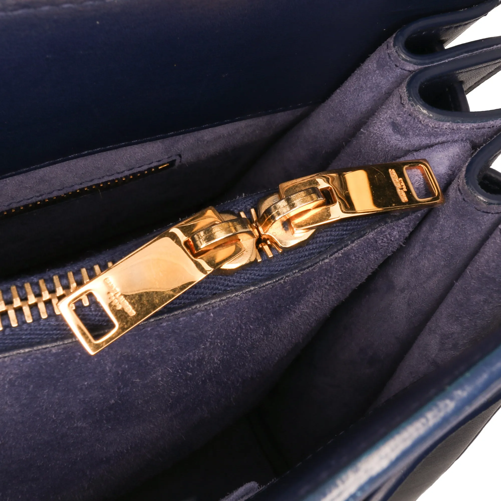 Blue Saint Laurent Small Leather Sac De Jour Satchel