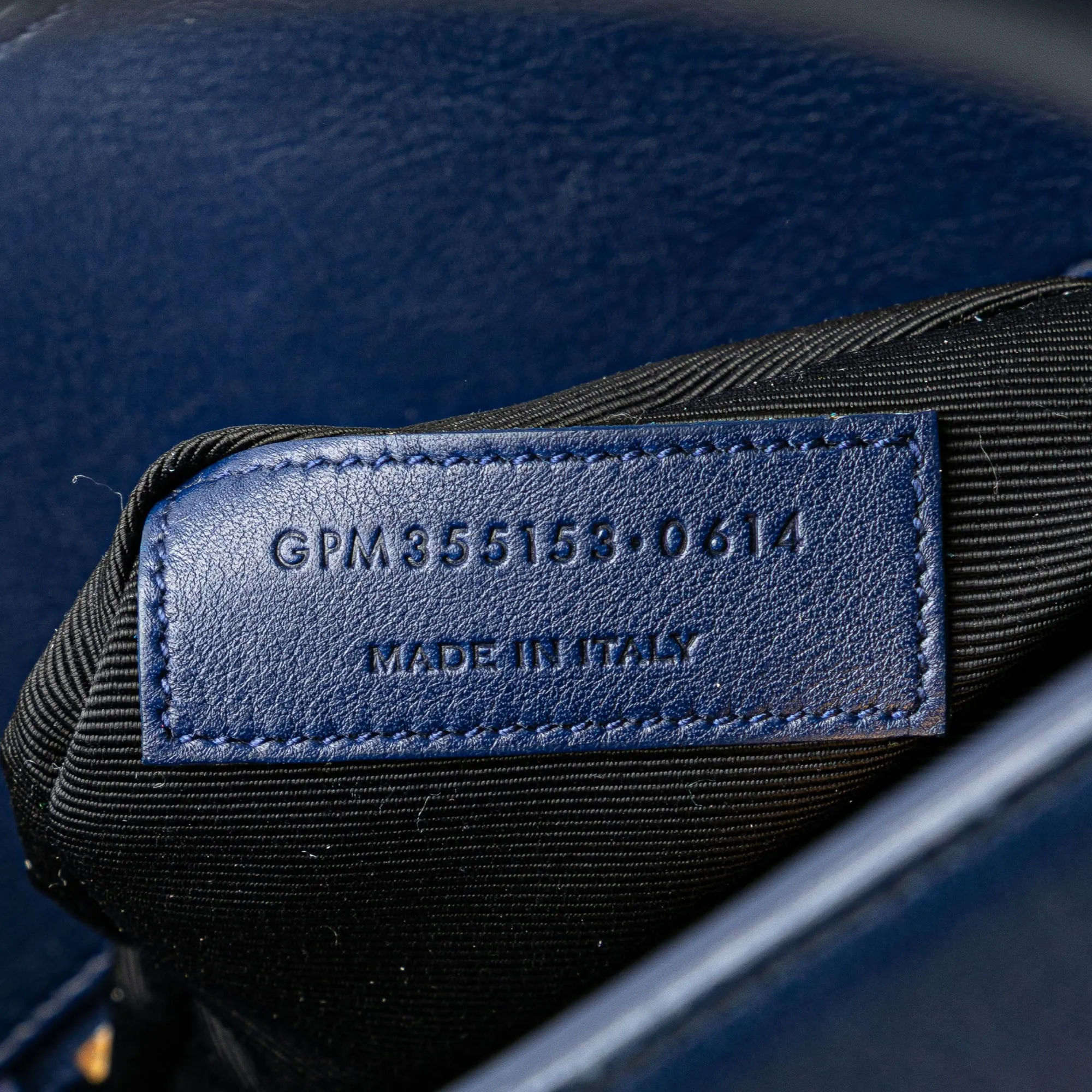 Blue Saint Laurent Small Leather Sac De Jour Satchel