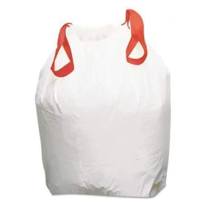 Boardwalk BWK1DK100 13 Gallon 0.8 mil. Drawstring Kitchen Bags - White (50 Bags/Roll, 2 Rolls/Carton)
