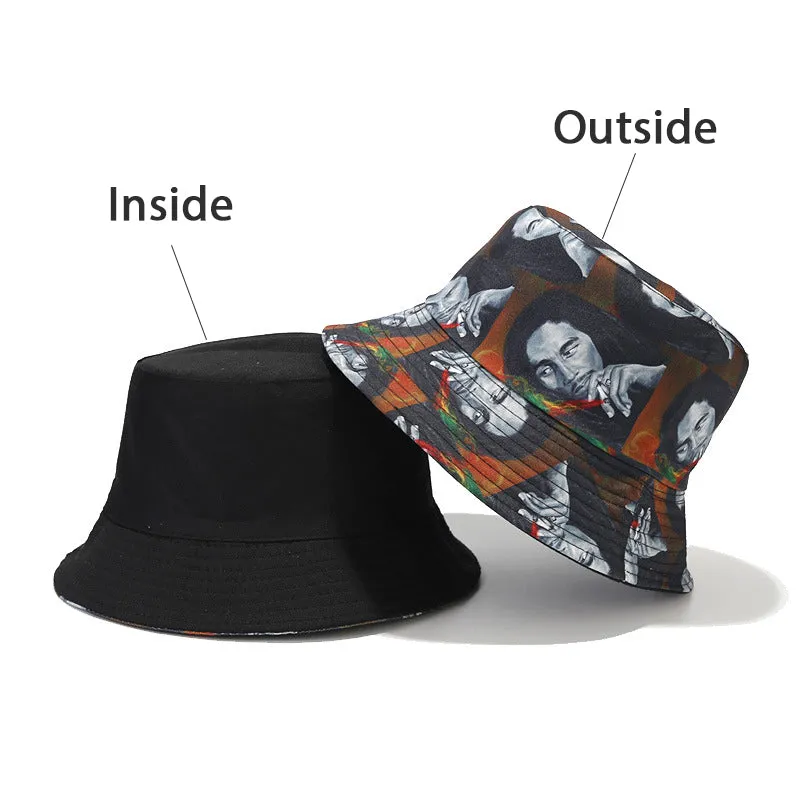 Bob Marley-Inspired Bucket Hat - Fushia