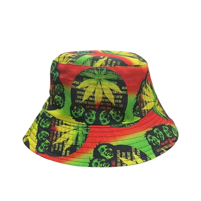 Bob Marley-Inspired Bucket Hat - Fushia