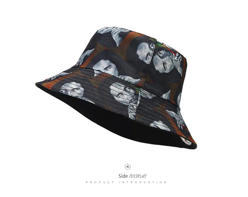 Bob Marley-Inspired Bucket Hat - Fushia