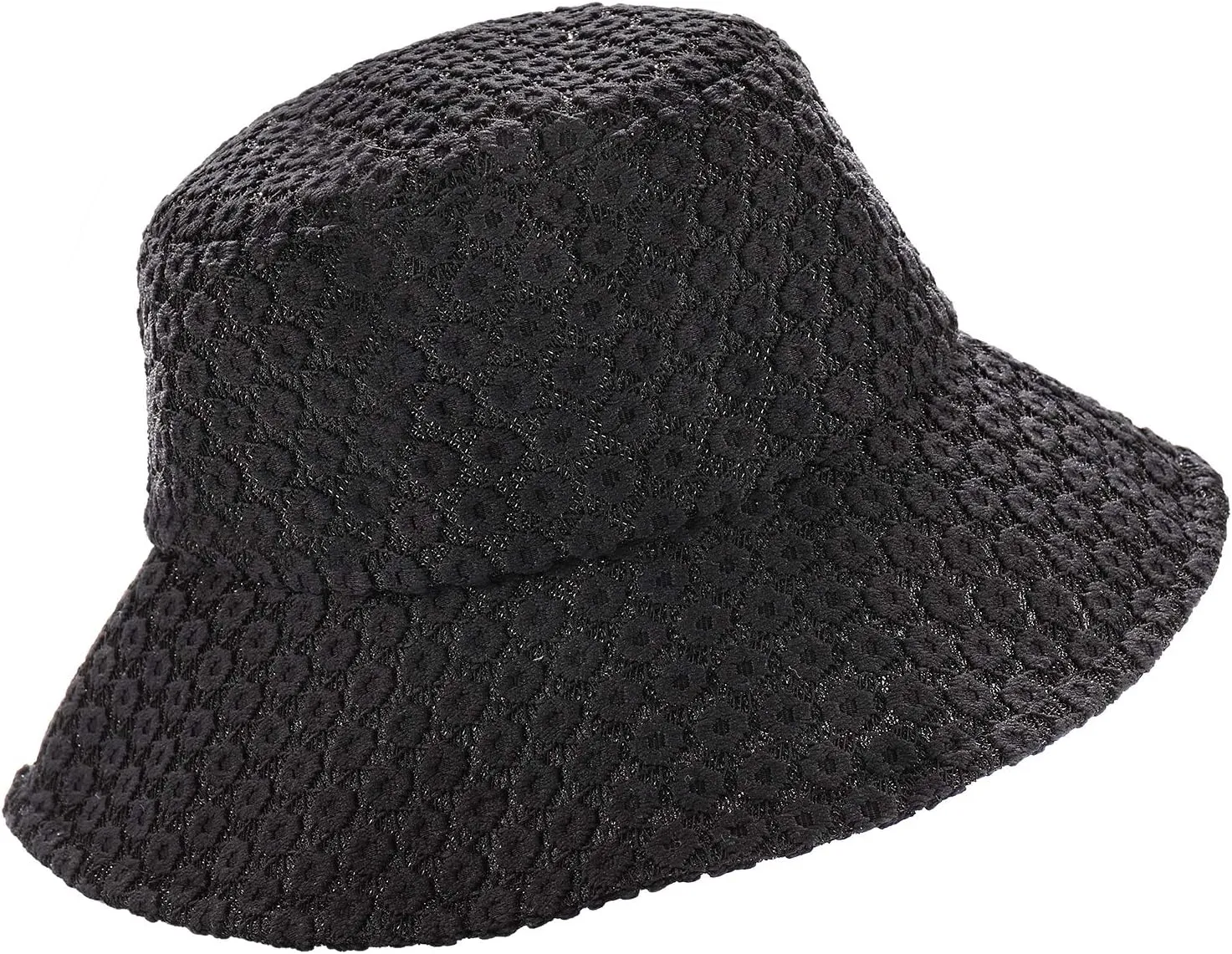 boderier Sun Hats for Women Summer Casual Wide Brim Floral Lace Bucket Hat Beach Vacation Travel Accessories