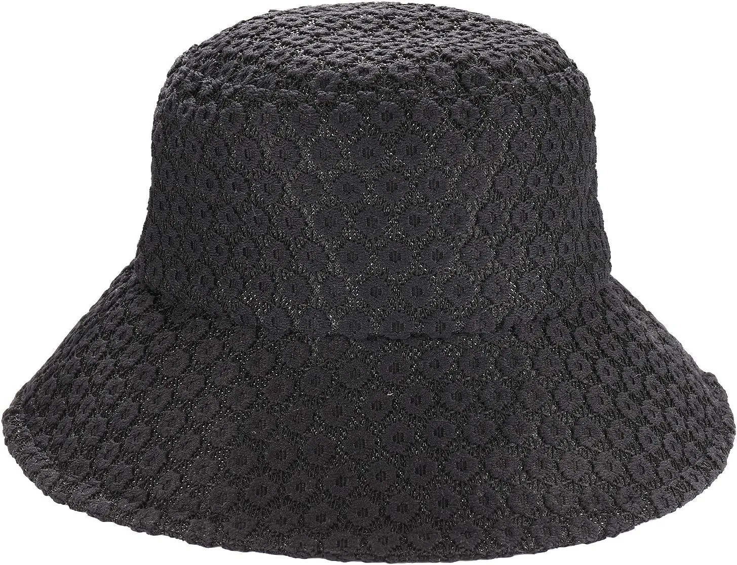 boderier Sun Hats for Women Summer Casual Wide Brim Floral Lace Bucket Hat Beach Vacation Travel Accessories