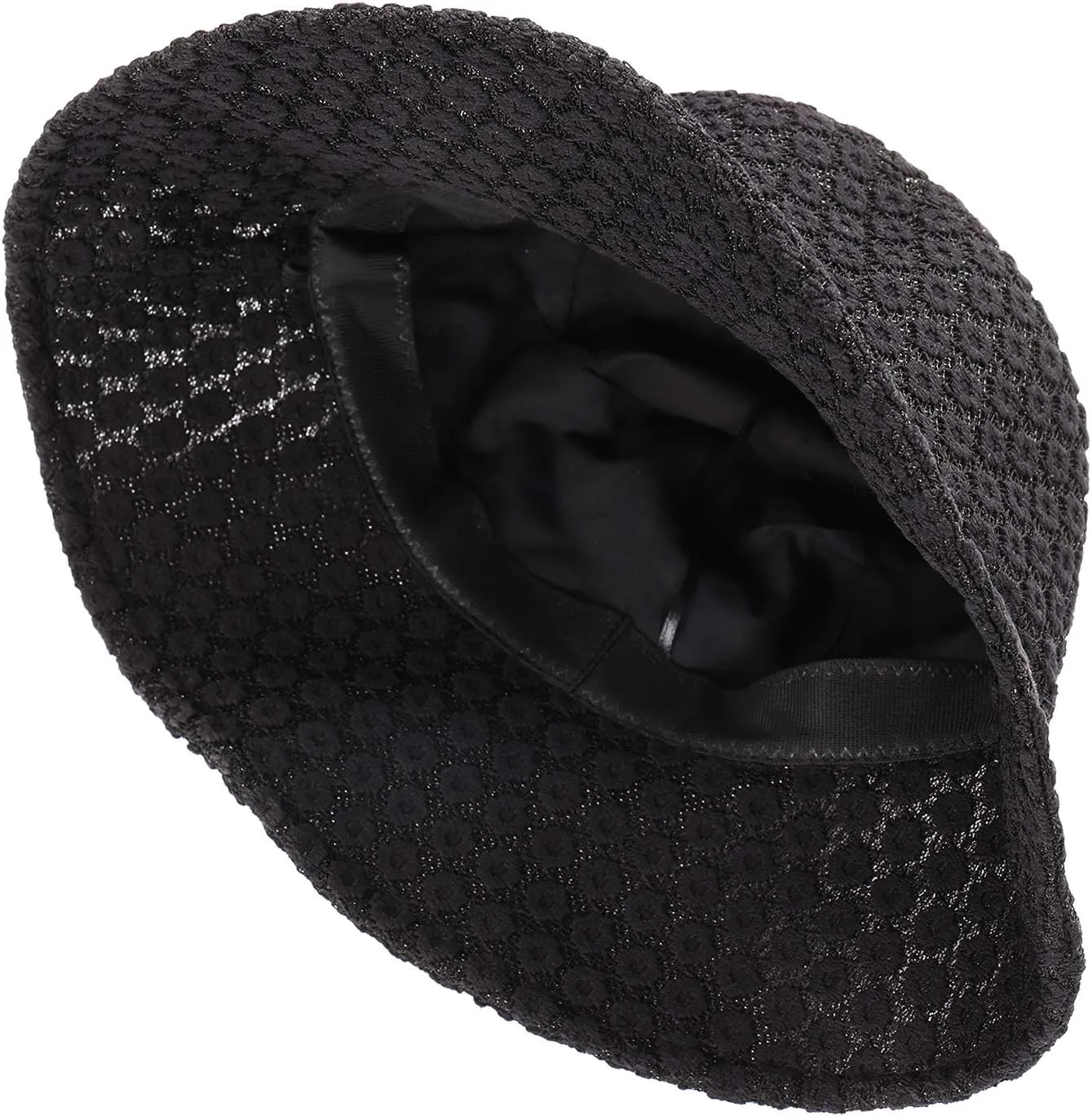 boderier Sun Hats for Women Summer Casual Wide Brim Floral Lace Bucket Hat Beach Vacation Travel Accessories