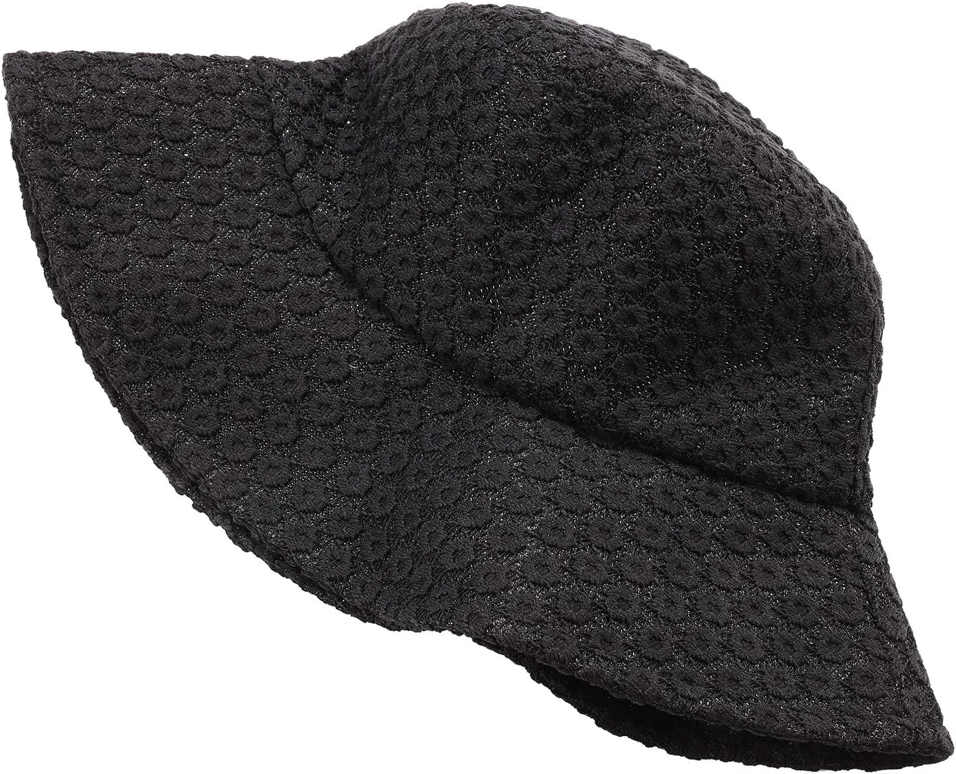 boderier Sun Hats for Women Summer Casual Wide Brim Floral Lace Bucket Hat Beach Vacation Travel Accessories