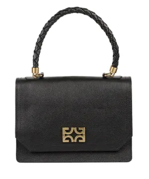 Bolsa Satchel Degalls Preta Couro