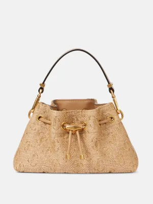 Bon Bon Small raffia bucket bag