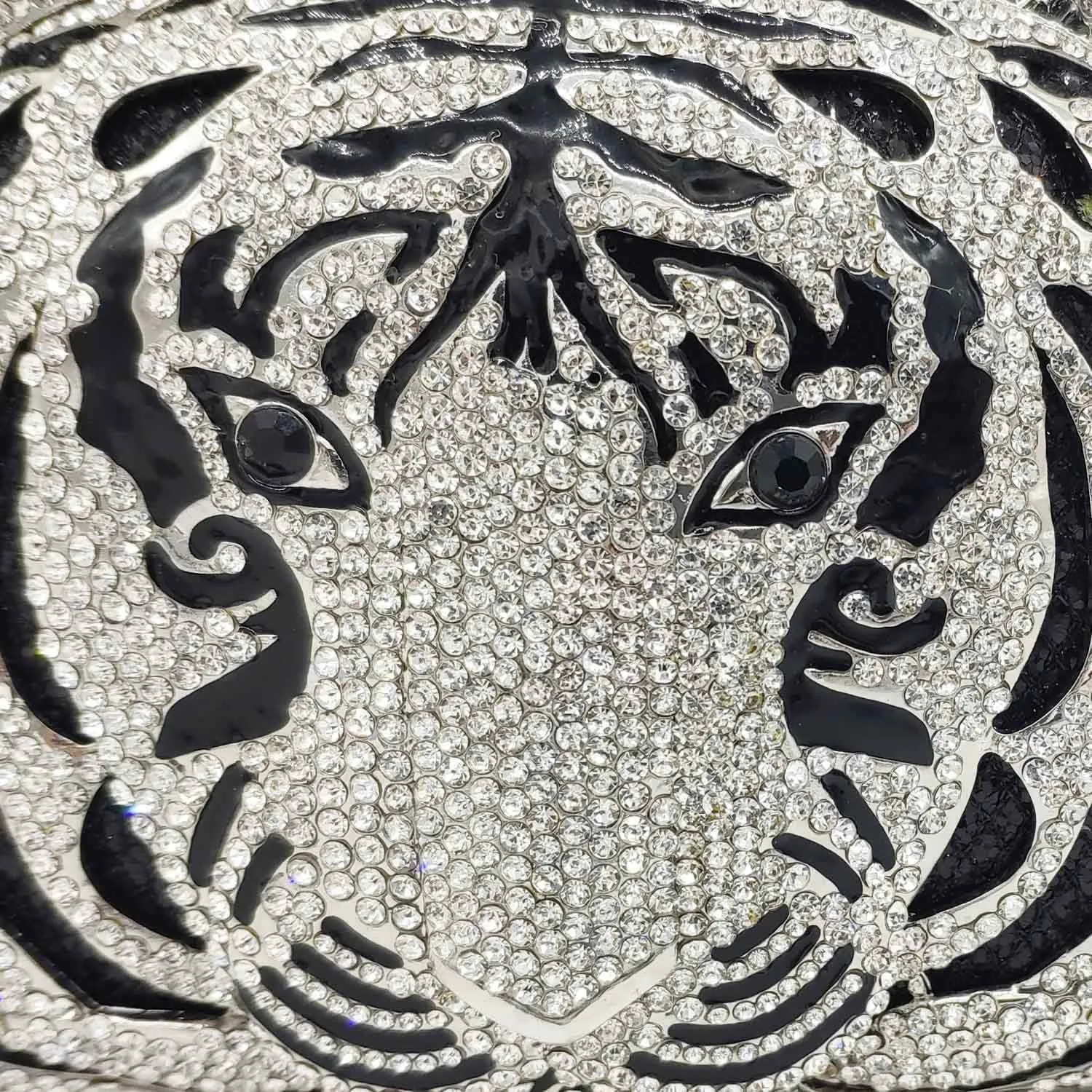 Boutique De FGG Tiger Clutch Purse for Women Animal Crystal Evening Bag Formal Party Rhinestone Handbag Prom Clutch Bag,Mini