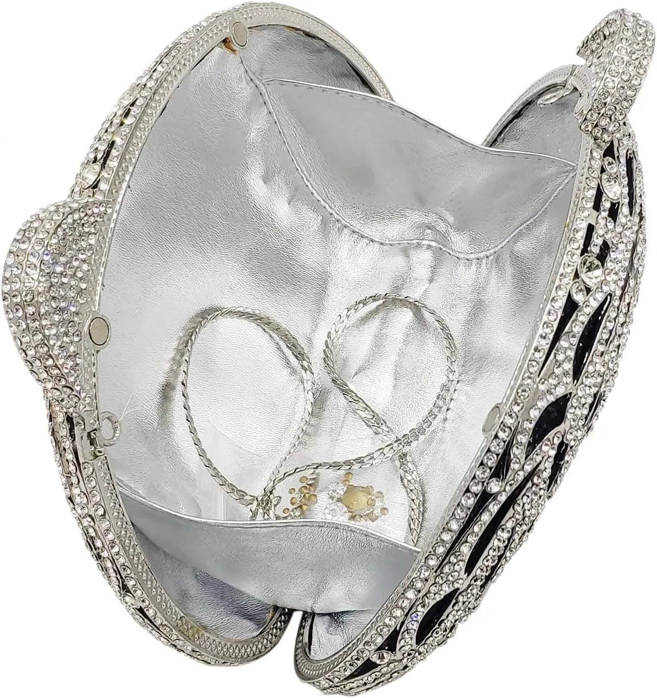 Boutique De FGG Tiger Clutch Purse for Women Animal Crystal Evening Bag Formal Party Rhinestone Handbag Prom Clutch Bag,Mini