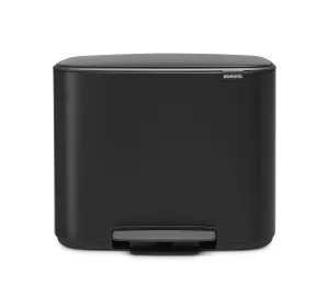 Brabantia Bo Pedal Bin - 3 X 11 Liters, Matt Black