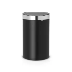 Brabantia Flatback Touch Bin - 40 Liters, Matt Black