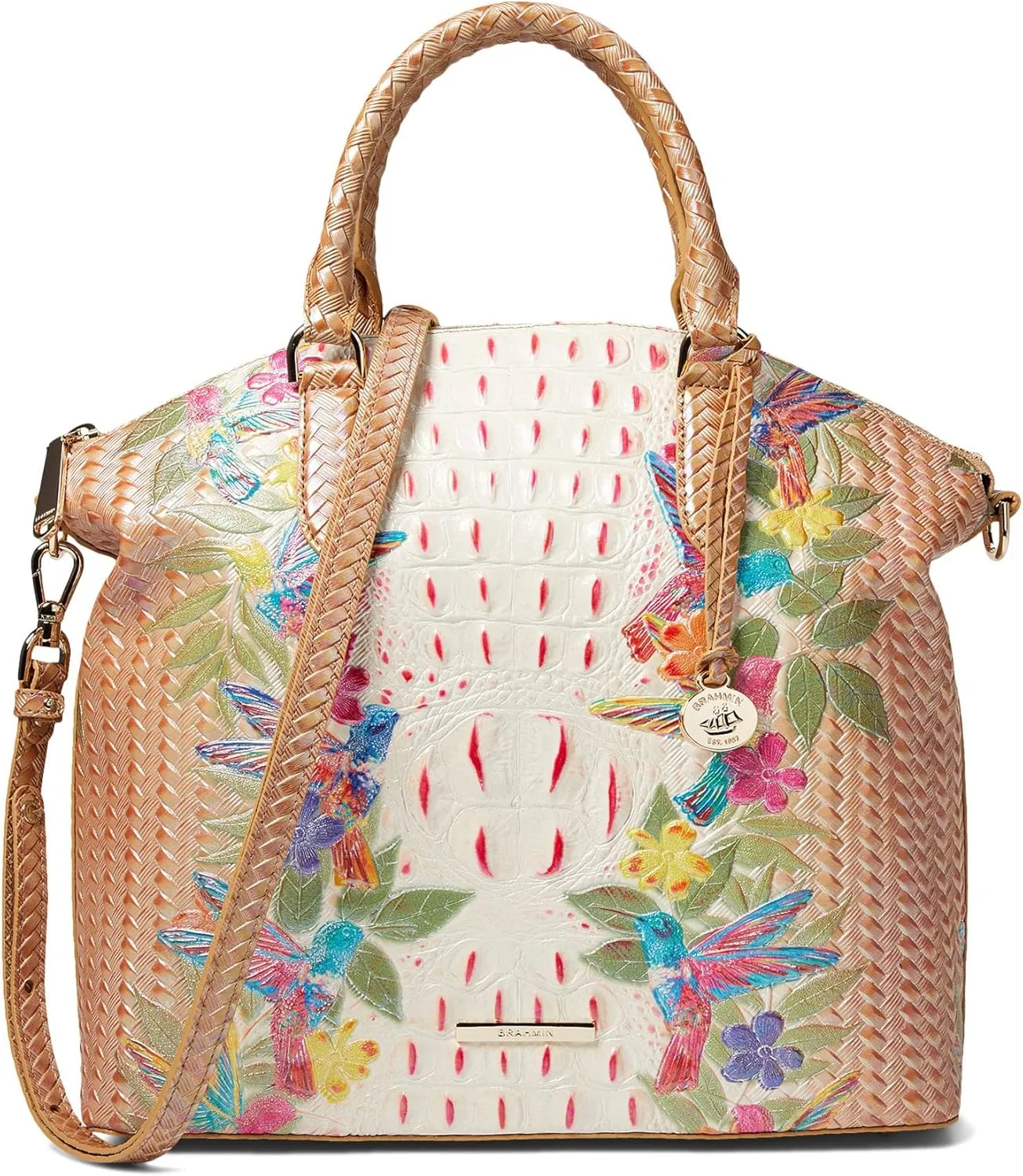BRAHMIN Parton Large Duxbury Satchel Desert Bloom One Size
