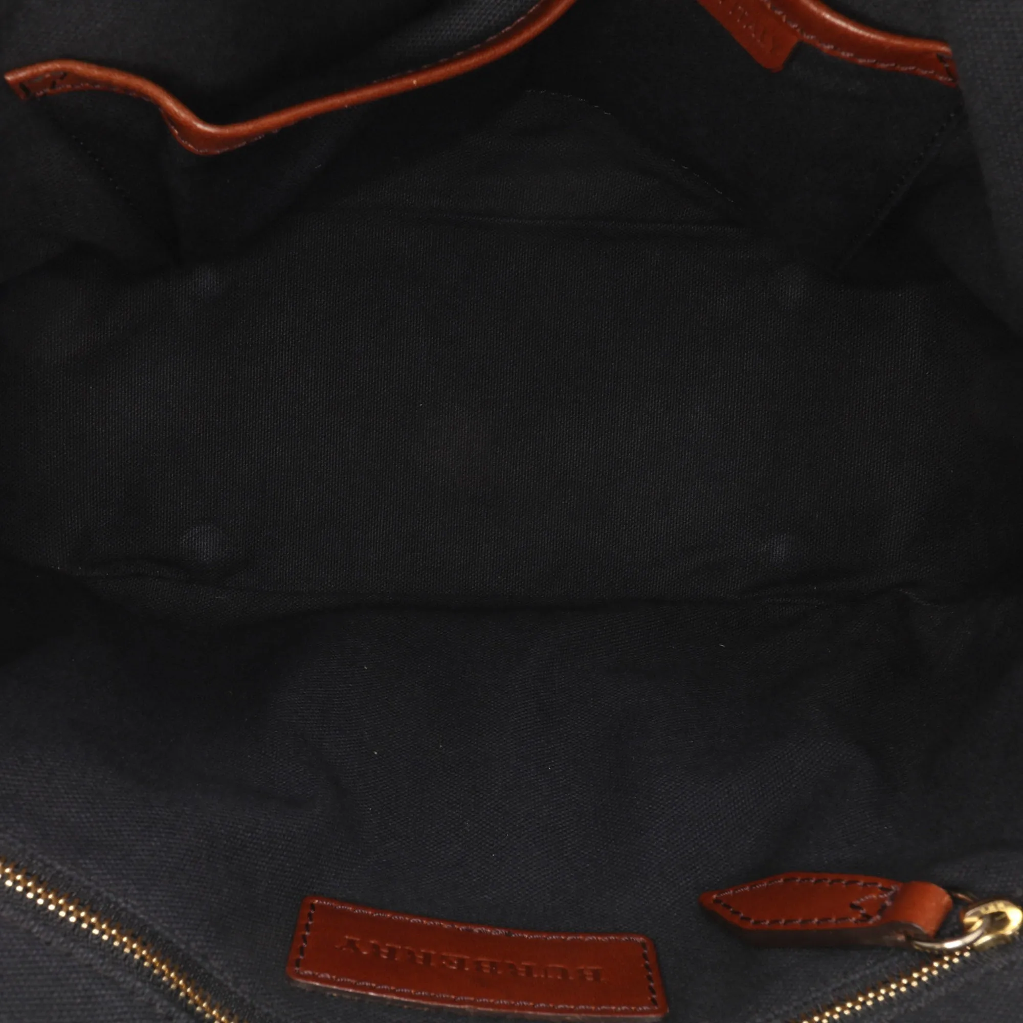 Brown Burberry House Check Canvas Bridle Orchard Satchel