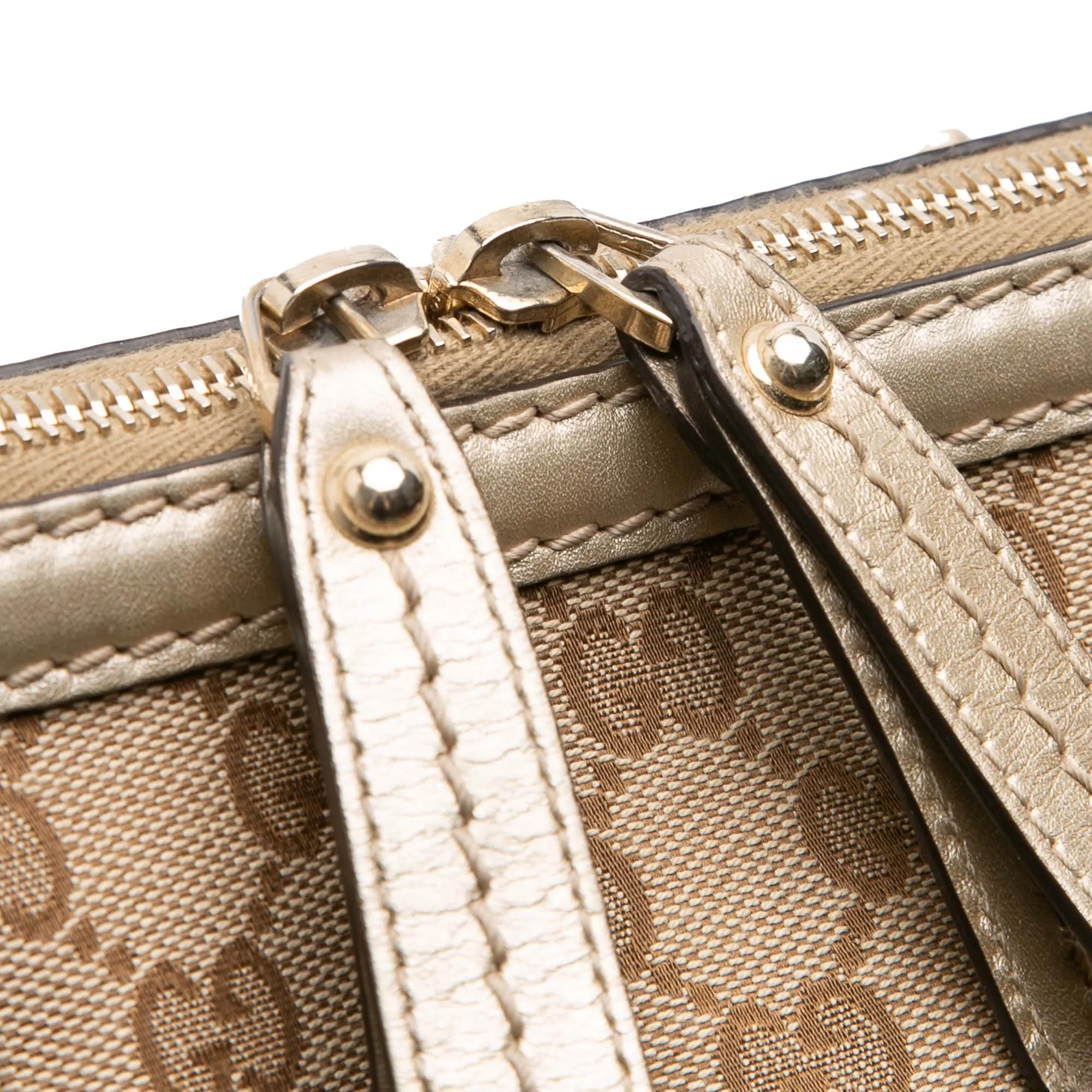 Brown Gucci GG Canvas Sukey Satchel