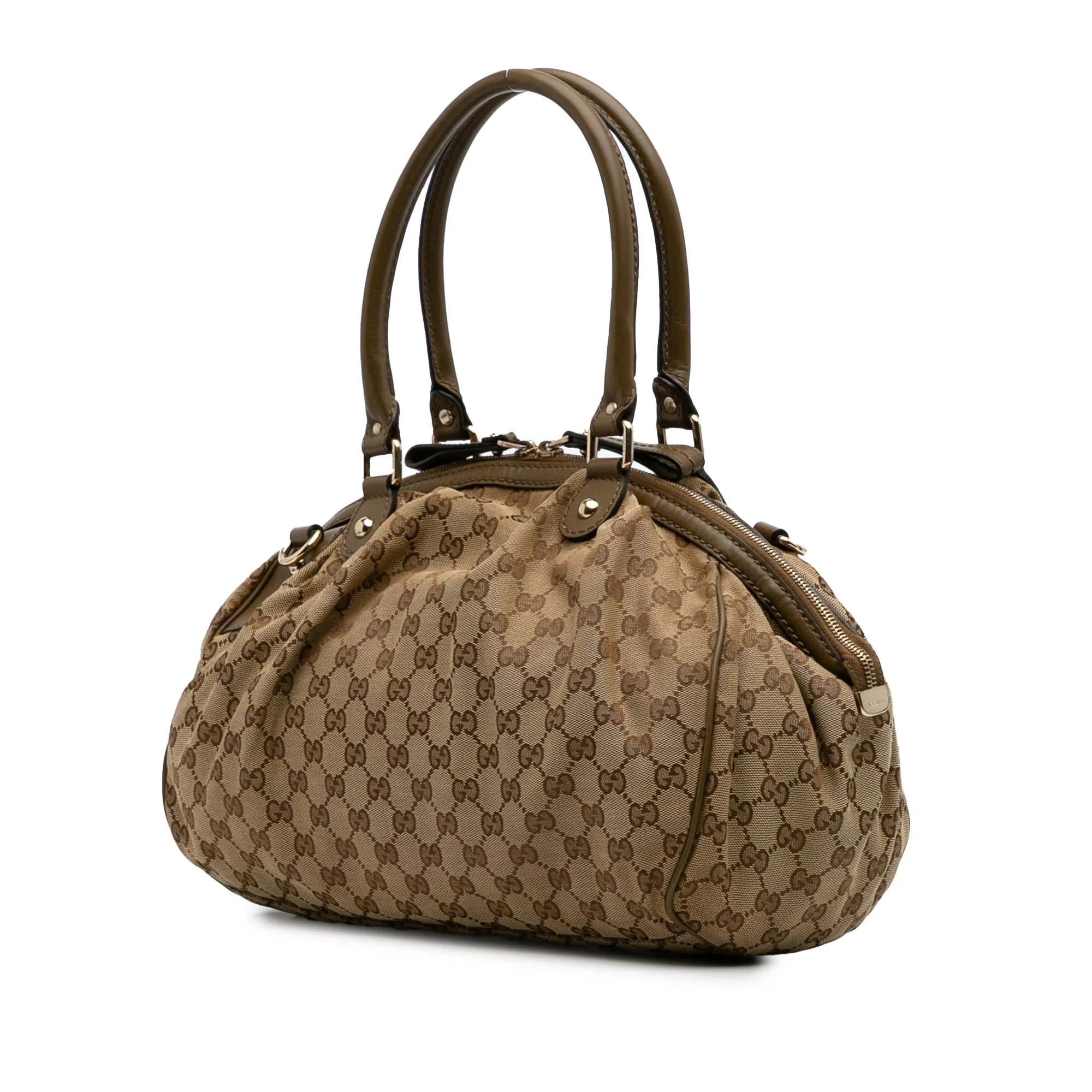 Brown Gucci GG Canvas Sukey  Satchel