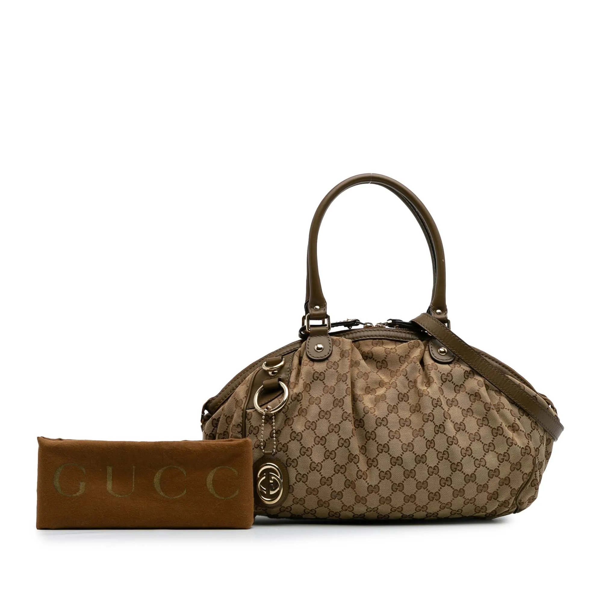 Brown Gucci GG Canvas Sukey  Satchel