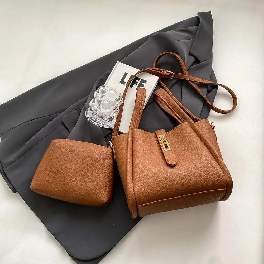 Bucket Bag for Women,Trendy Bucket Crossbody Bag Small Vintage Elegant Tote Bag Women's Shoulder Handbags Cluth Purse