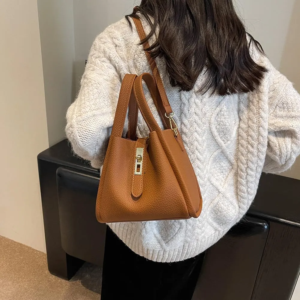 Bucket Bag for Women,Trendy Bucket Crossbody Bag Small Vintage Elegant Tote Bag Women's Shoulder Handbags Cluth Purse