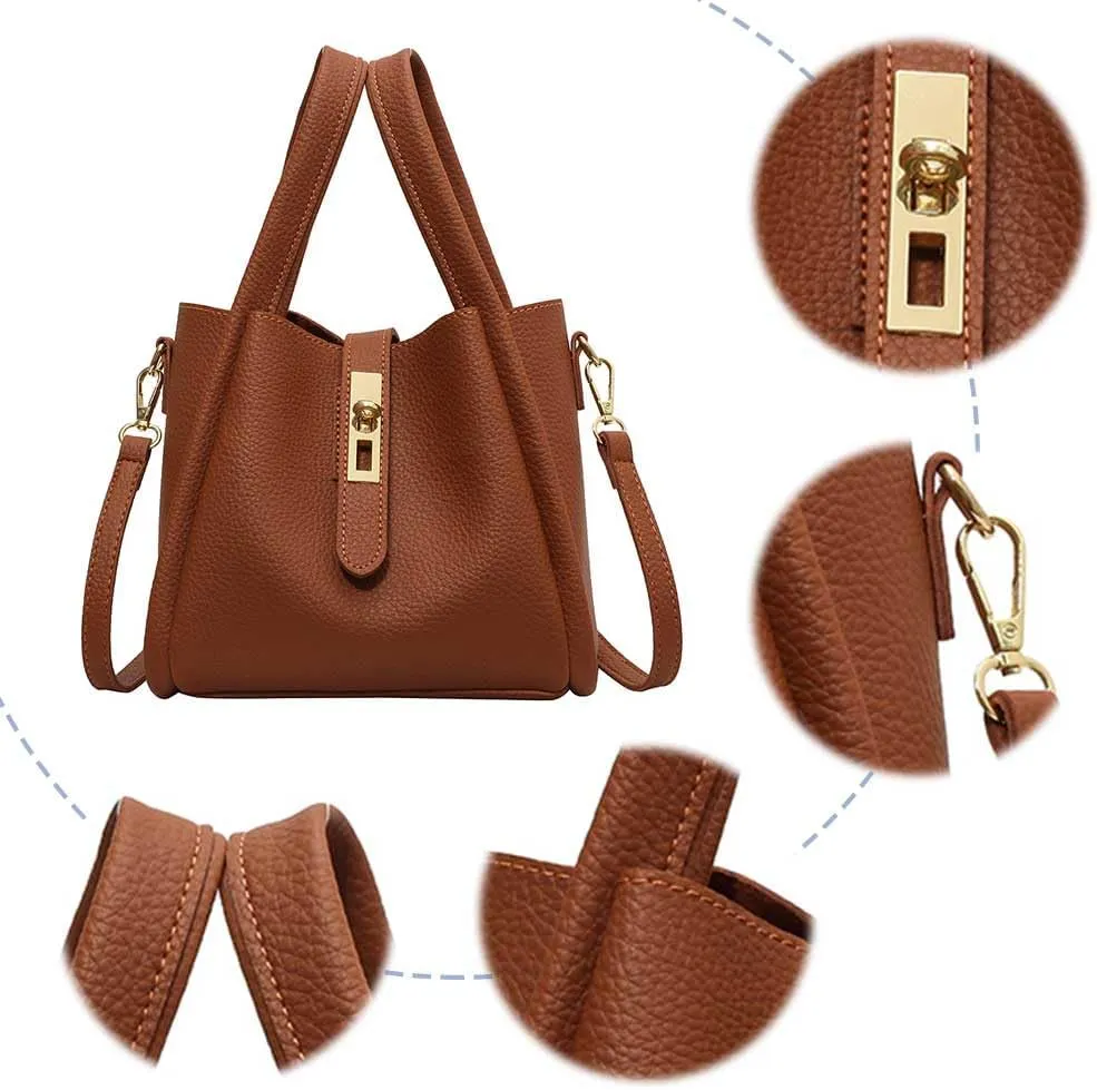 Bucket Bag for Women,Trendy Bucket Crossbody Bag Small Vintage Elegant Tote Bag Women's Shoulder Handbags Cluth Purse