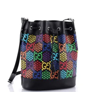 Bucket Bag Psychedelic Print GG Coated Canvas Medium