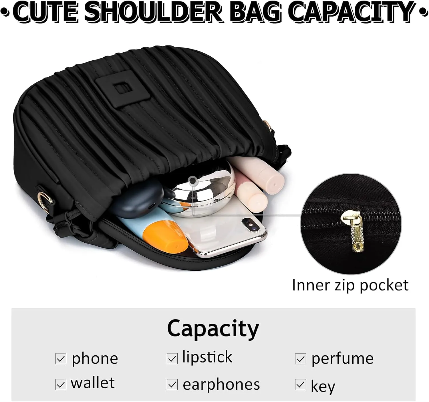 Bucket Bags for Women Drawstring Pleated Shoulder Handbag Hobo Crossbody Bucket Purses