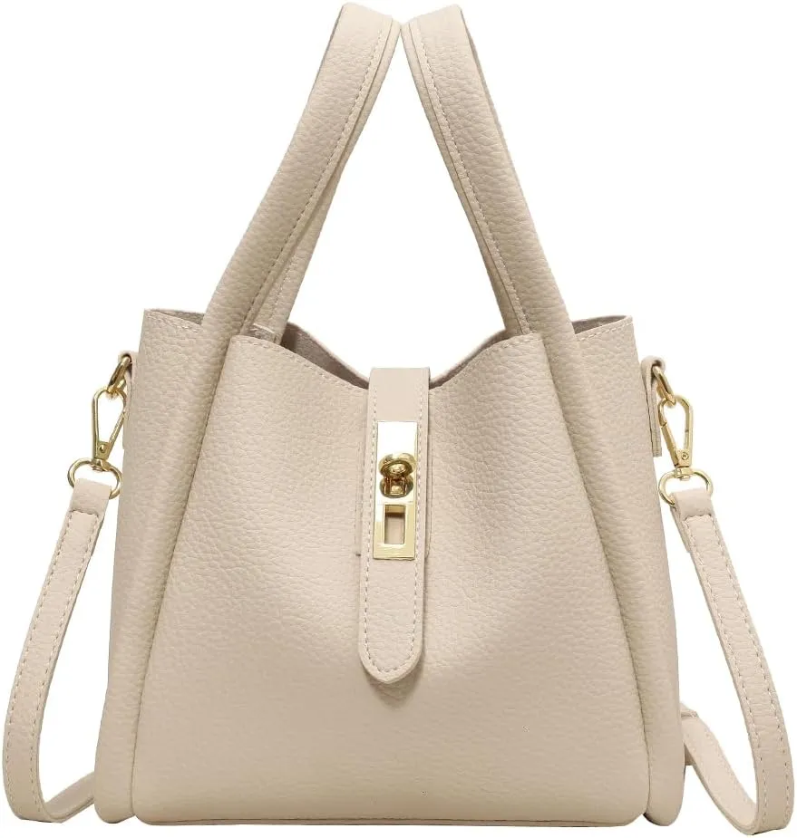 Bucket Bags For Women Top Handle Bag Mini Shoulder Crossbody Bag Small Handbag Vegan Leather Trendy Vintage Tote Purses