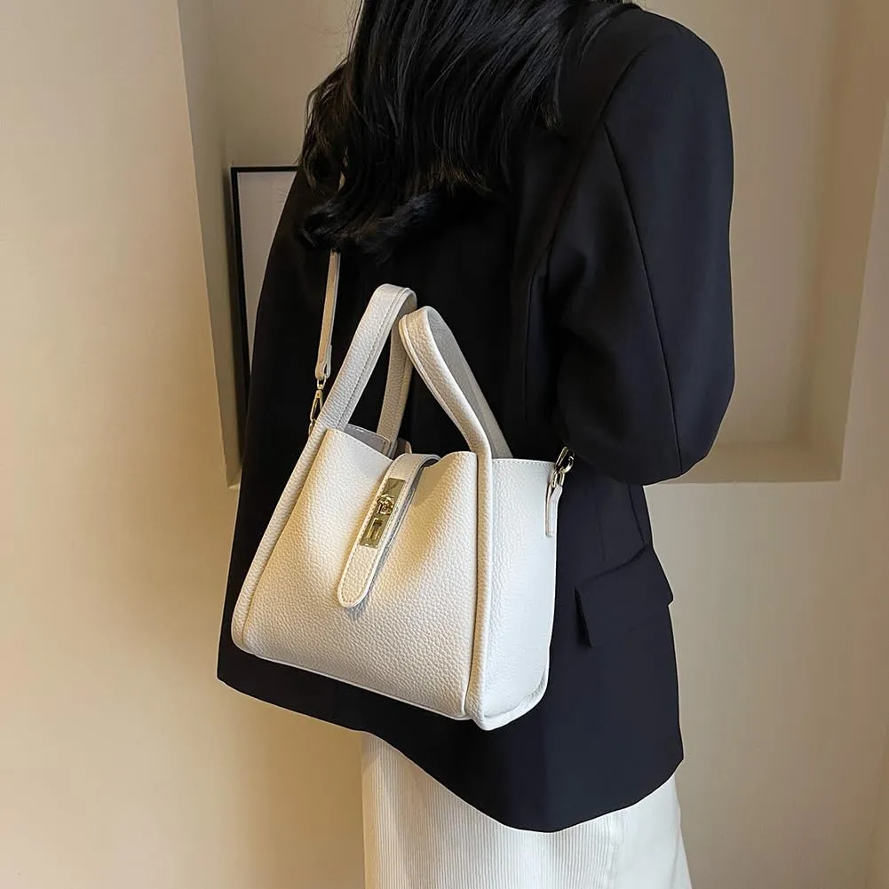 Bucket Bags For Women Top Handle Bag Mini Shoulder Crossbody Bag Small Handbag Vegan Leather Trendy Vintage Tote Purses