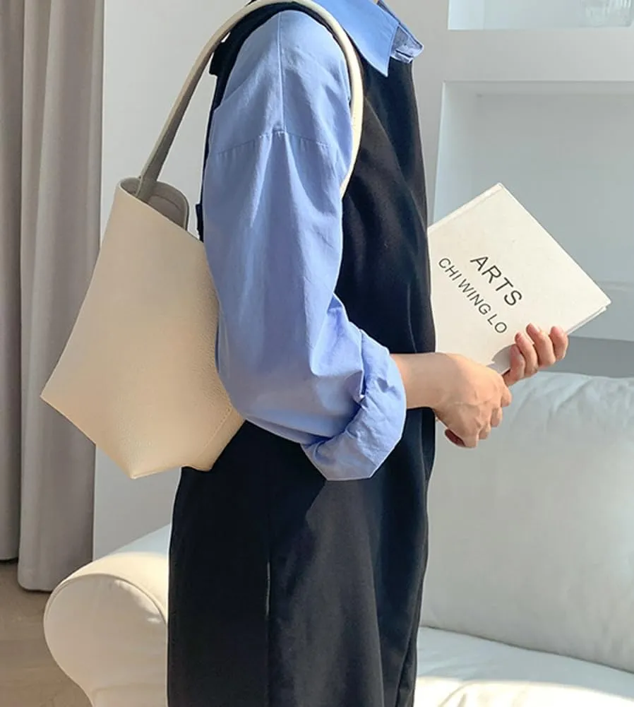Bucket Handbag for Women Vegan Leather Shoulder Purses Casual Tote Bag for Work Top Handle Bag with Drawstring Purse