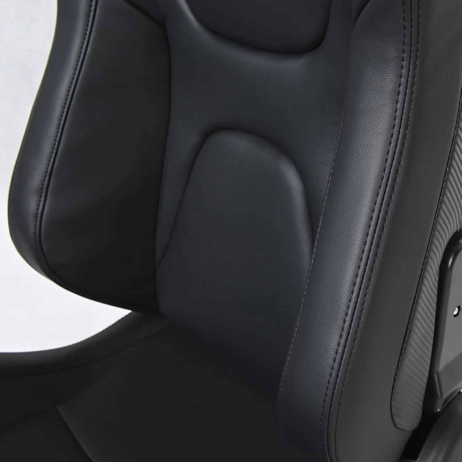 Bucket Seats For Cars,Universal Pair Racing Seats Black PVC Leather Stitch Automotive Racing Seats For Cars With Dual Lock Sliders(Not Including Seat Bracket)