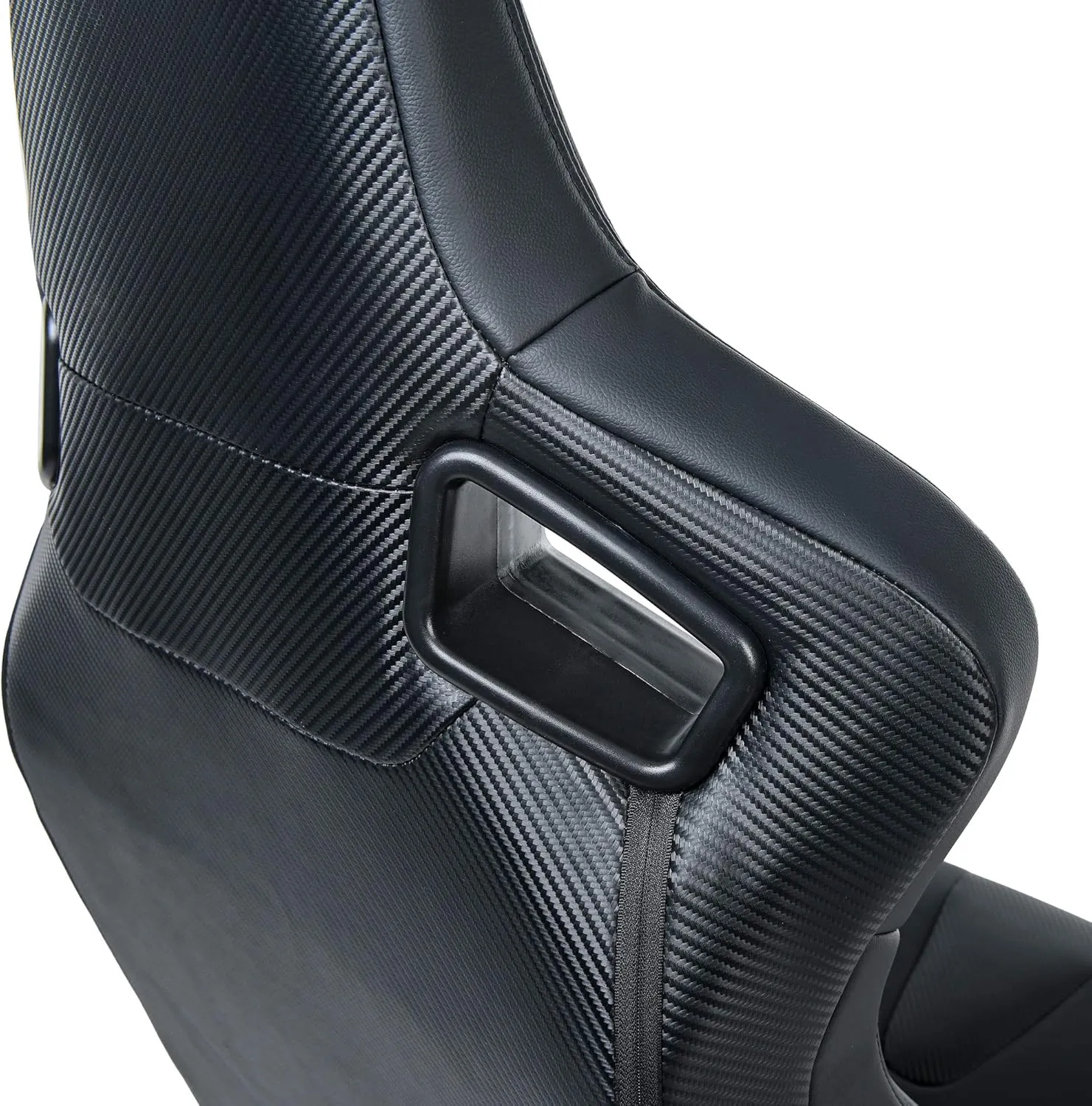 Bucket Seats For Cars,Universal Pair Racing Seats Black PVC Leather Stitch Automotive Racing Seats For Cars With Dual Lock Sliders(Not Including Seat Bracket)