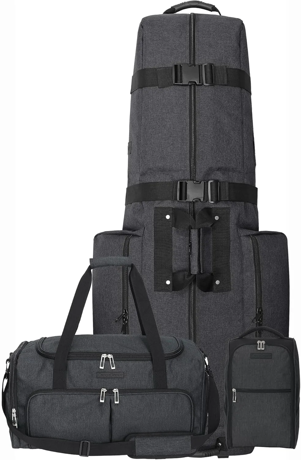 CaddyDaddy Constrictor Soft-Sided Golf Travel Bag Cover with Padded Top, Wheels & Lockable Oversized Zippers | Case for Transporting Clubs on Airlines | 1 Year Travel Case Replacement Coverage