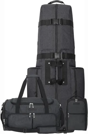 CaddyDaddy Constrictor Soft-Sided Golf Travel Bag Cover with Padded Top, Wheels & Lockable Oversized Zippers | Case for Transporting Clubs on Airlines | 1 Year Travel Case Replacement Coverage
