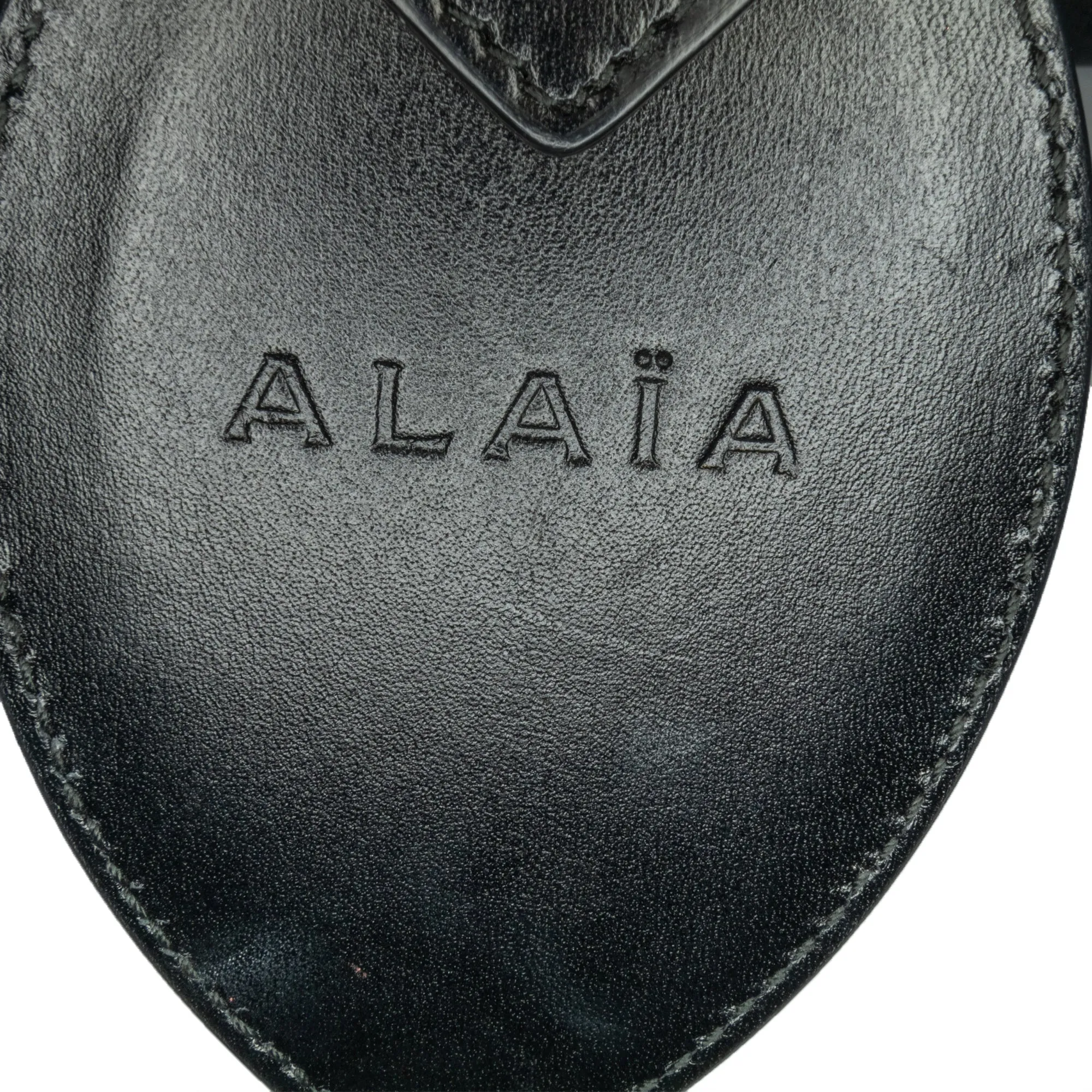 Calfskin Eyelet Bracelet Embellished Bucket Bag
