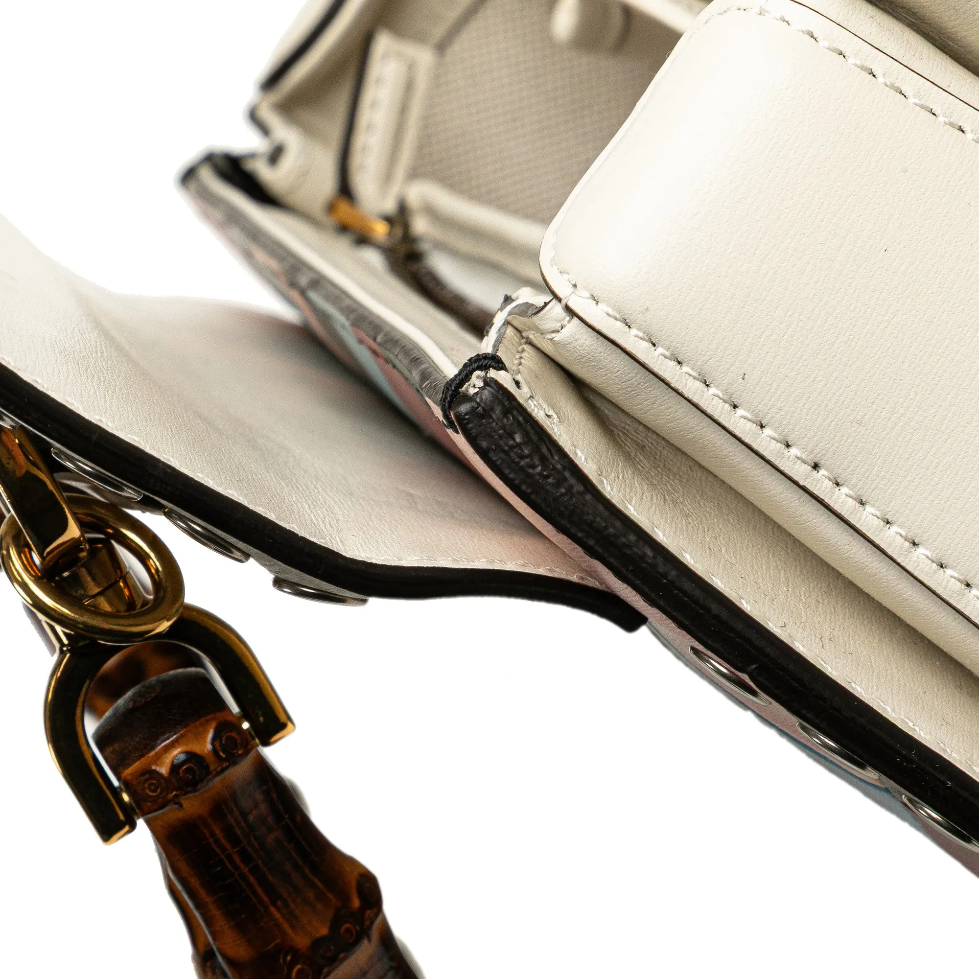 Calfskin Lovelight Bamboo Top Handle Bag