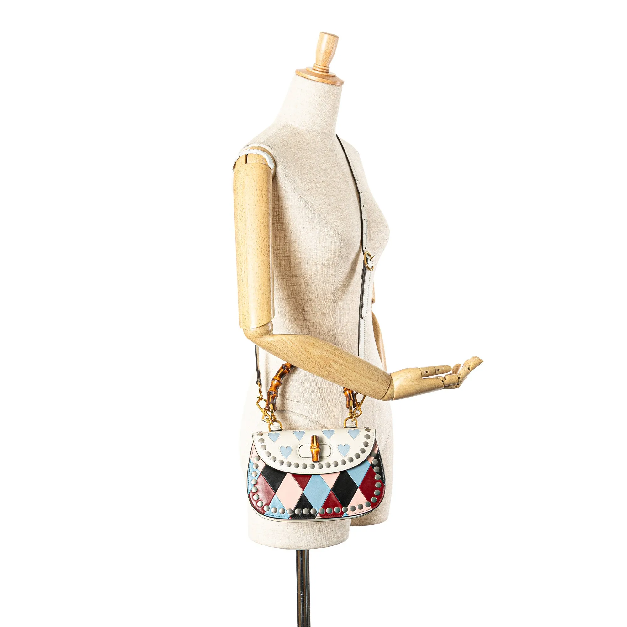 Calfskin Lovelight Bamboo Top Handle Bag
