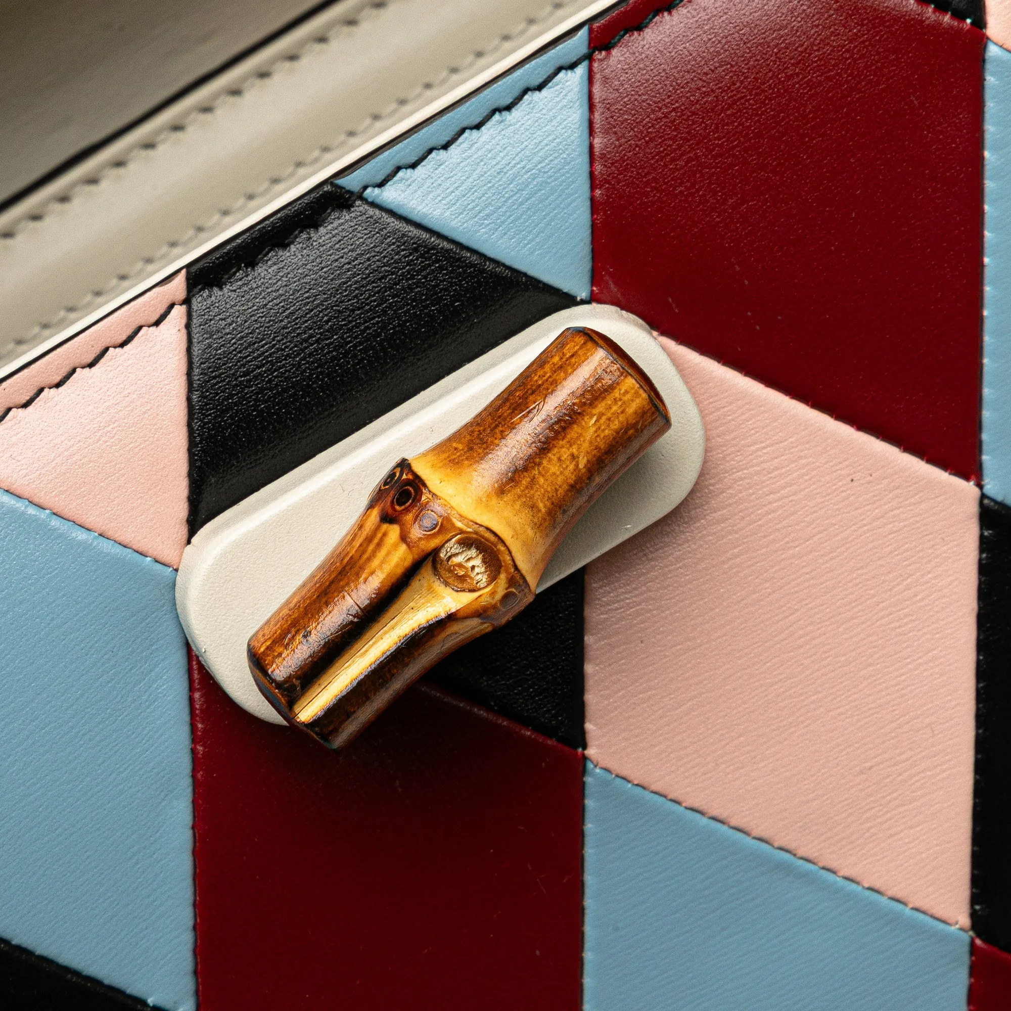 Calfskin Lovelight Bamboo Top Handle Bag